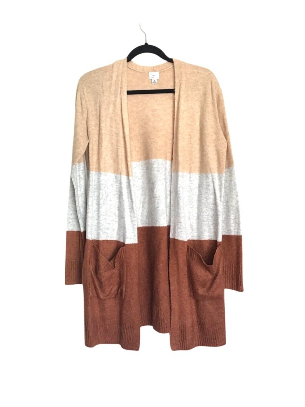 A NEW DAY- WOMENS OPEN FRONT SIDE POCKETS CARDIGAN SIZE SMALL